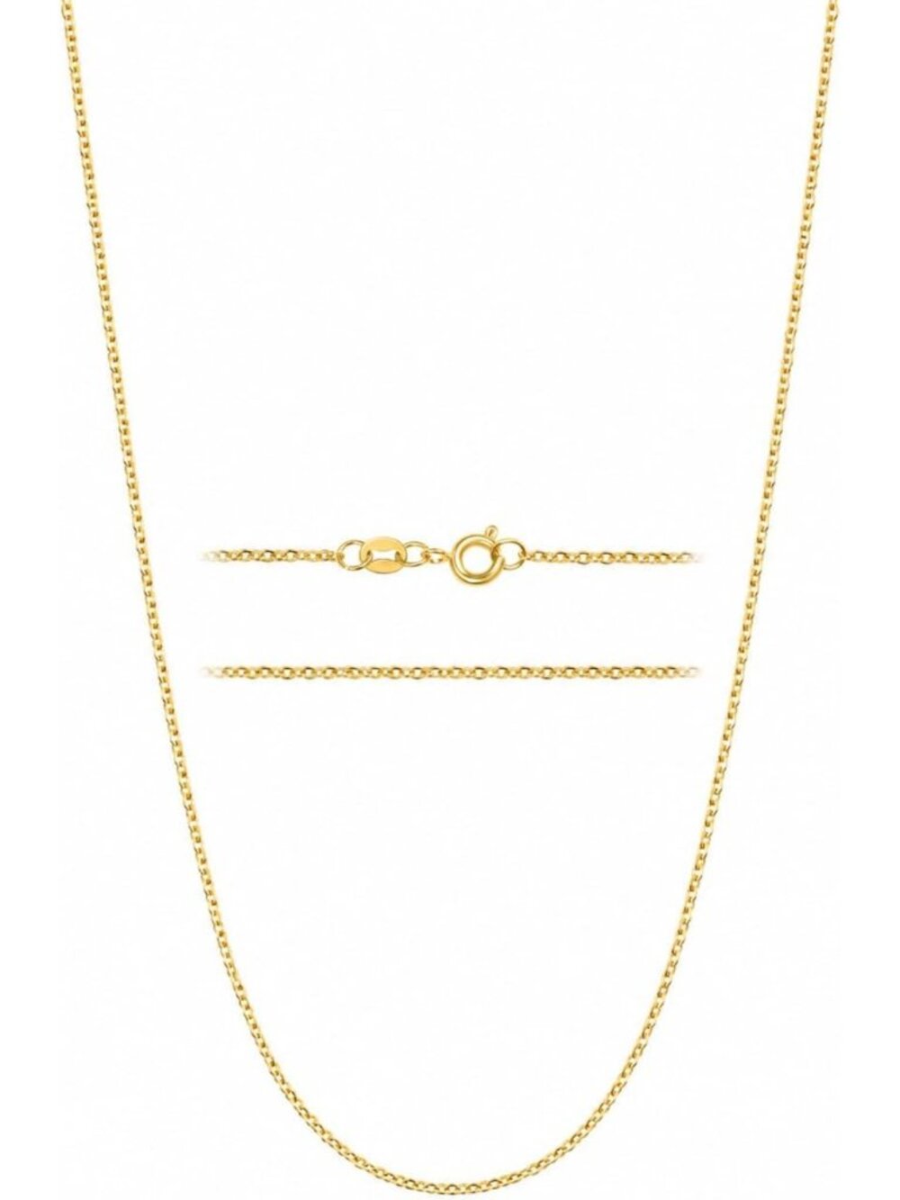 Dainty Gold Cable Chain Necklace for Women - 24K Plated Stainless Steel Jewelry